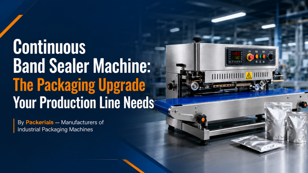 Continuous Band Sealer Machine for Food Pouch Packaging